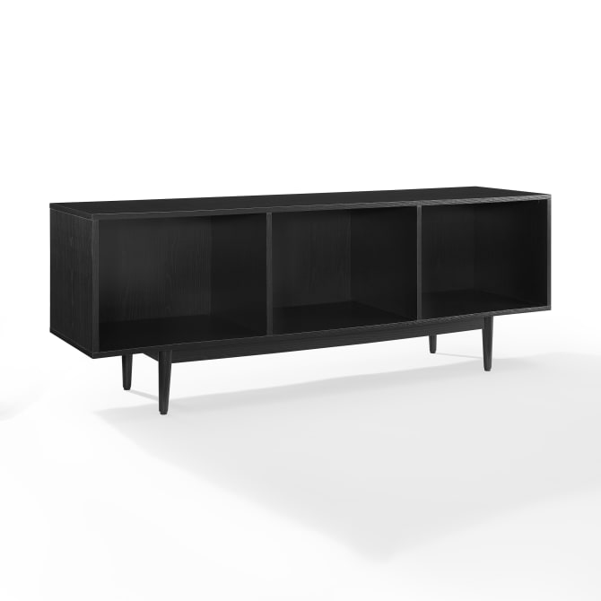 LIAM LARGE RECORD STORAGE CONSOLE Black Crosley Furniture
