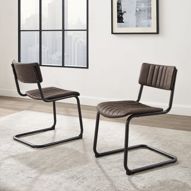 CONRAD 2PC CANTILEVER DINING CHAIR SET