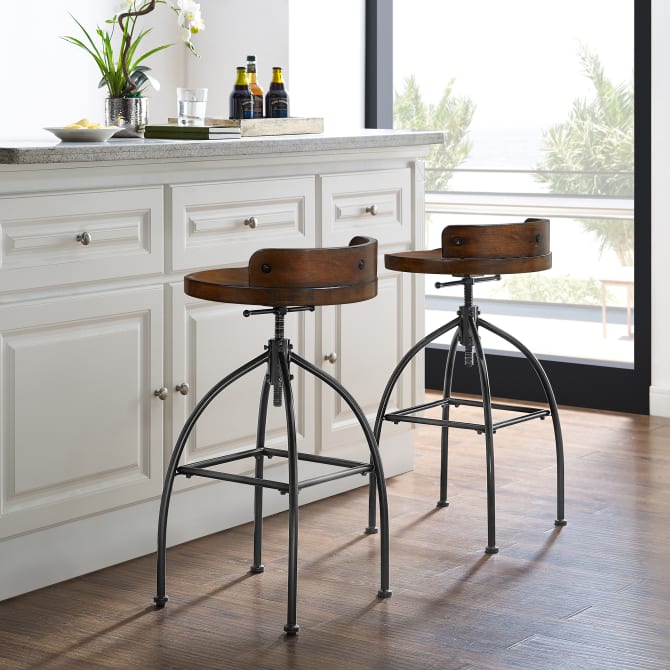 adison adjustable height swivel bar stool