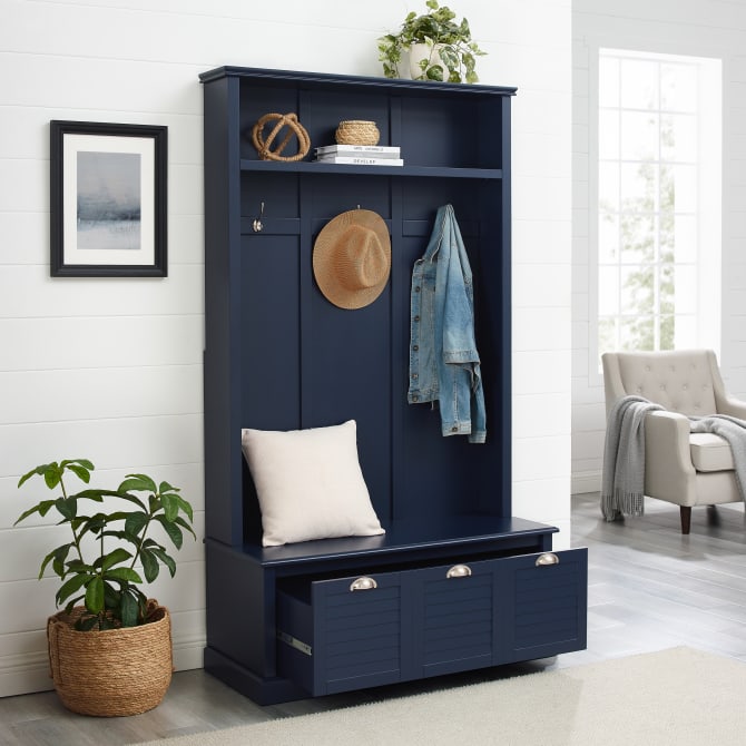 ELLISON HALL TREE , Navy Crosley Furniture