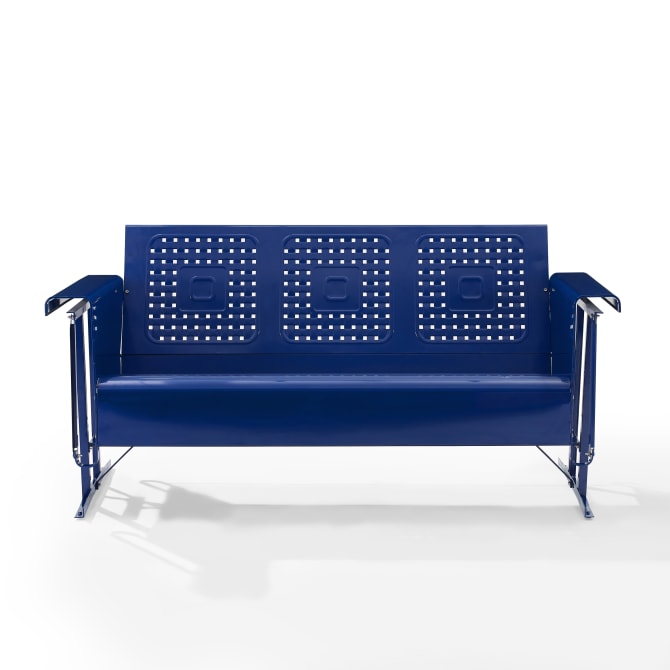 BATES OUTDOOR METAL SOFA GLIDER, NavyGloss Crosley Furniture