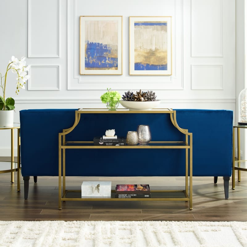 Aimee Console Table Soft Gold, Crosley Aimee Console Table