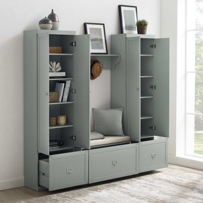 HARPER 4PC ENTRYWAY SET , Gray Crosley Furniture