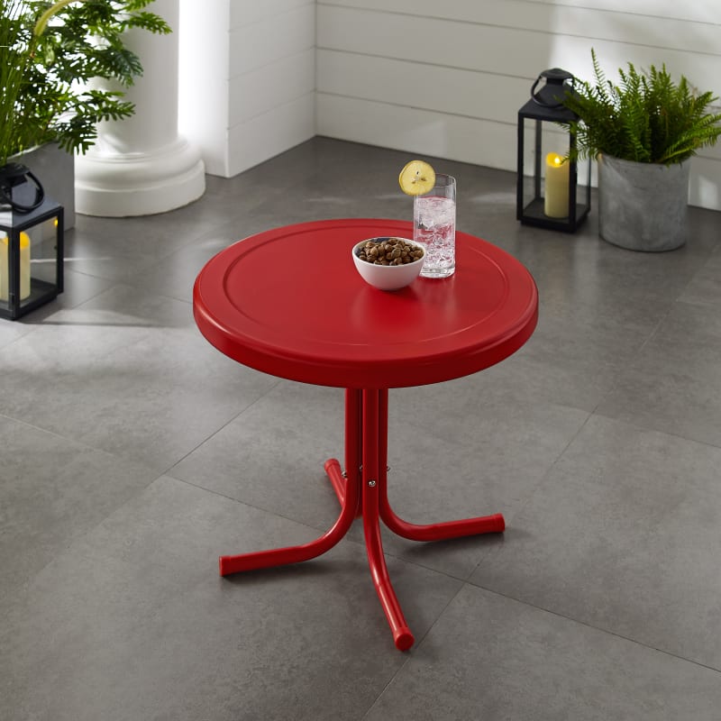 Griffith Outdoor Metal Side Table, Crosley Side Table