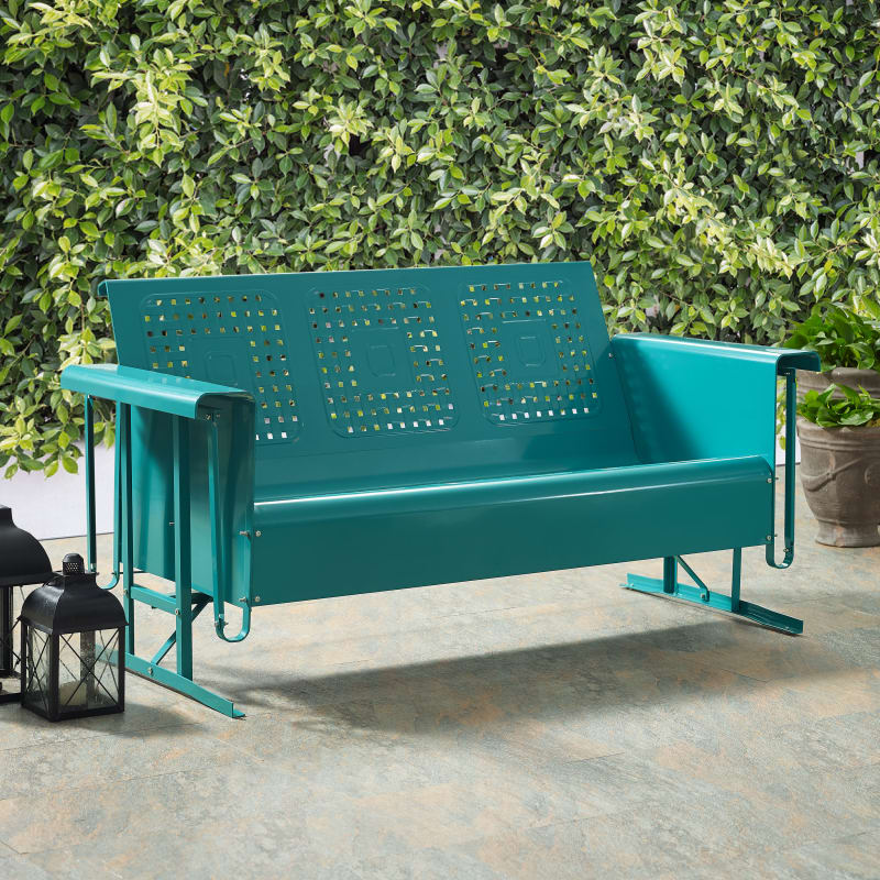 Crosley Furniture Bates Outdoor Metal Sofa Glider