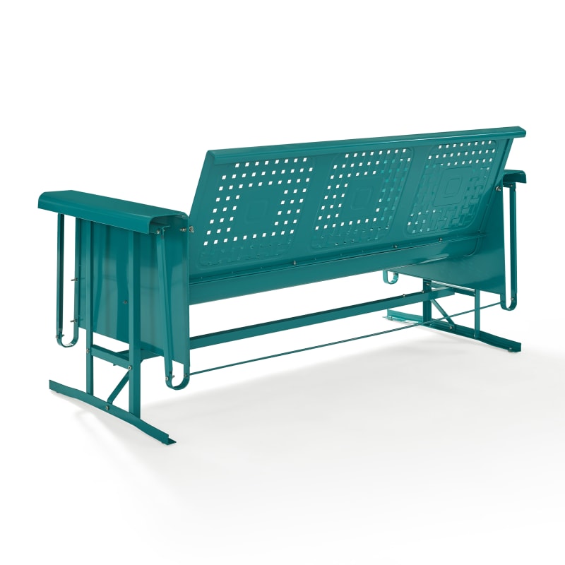BATES OUTDOOR METAL SOFA GLIDER, TurquoiseGloss Crosley Furniture