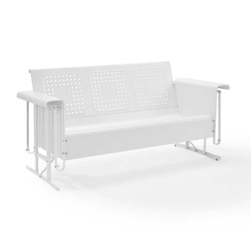 BATES OUTDOOR METAL SOFA GLIDER, WhiteGloss Crosley Furniture