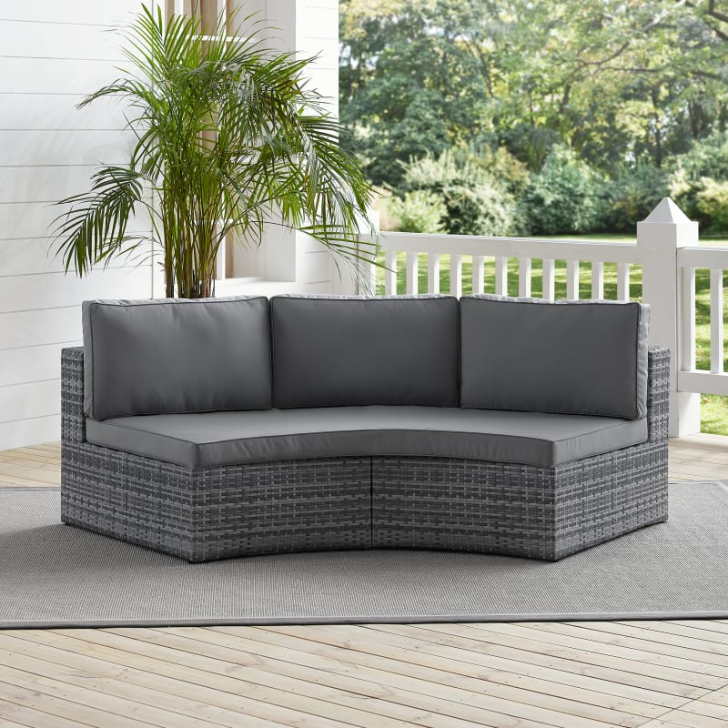Catalina Outdoor Wicker Round Sectional, Round Outdoor Sectional Sofa