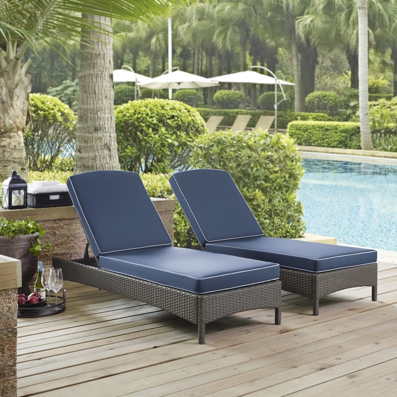 Palm Harbor Outdoor Wicker Chaise, Crosley Palm Harbor Outdoor Wicker Chaise Lounge