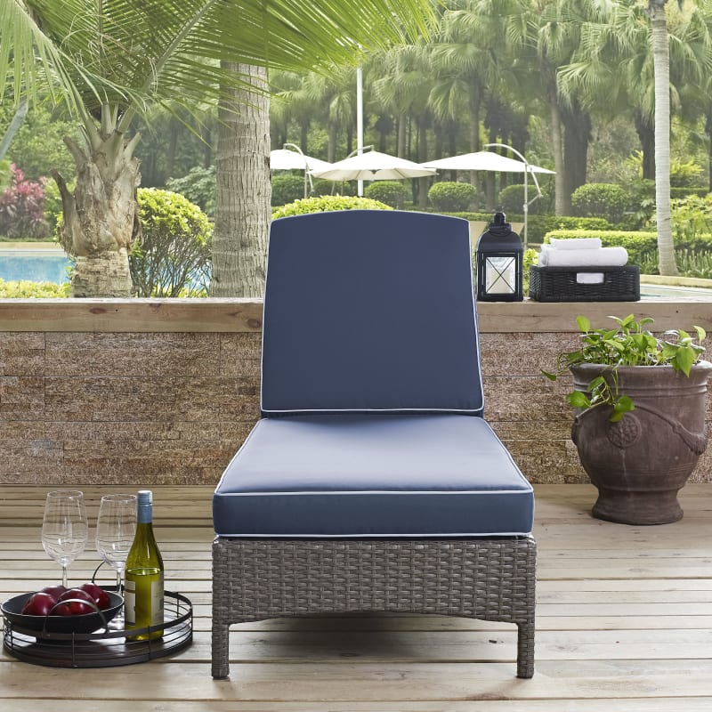 Palm Harbor Outdoor Wicker Chaise, Crosley Palm Harbor Outdoor Wicker Chaise Lounge
